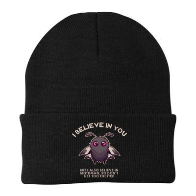 I Believe In You But I Also Believe In Mothman Funny Cryptid Beanie