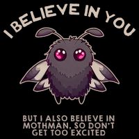 I Believe In You But I Also Believe In Mothman Funny Cryptid Drawstring Bag