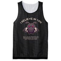 I Believe In You But I Also Believe In Mothman Funny Cryptid Mesh Reversible Basketball Jersey Tank