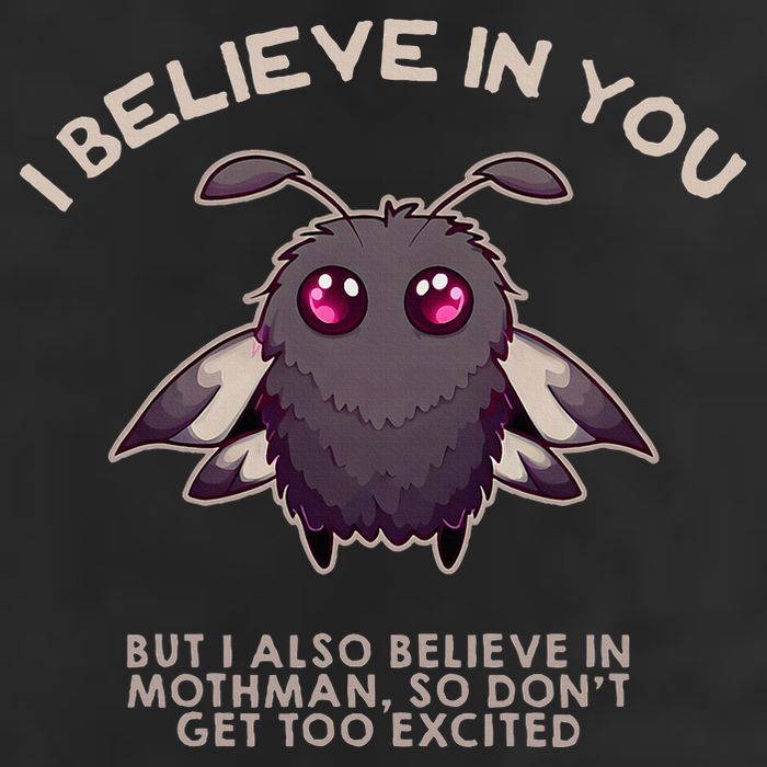 I Believe In You But I Also Believe In Mothman Funny Cryptid 25L Jumbo Tote
