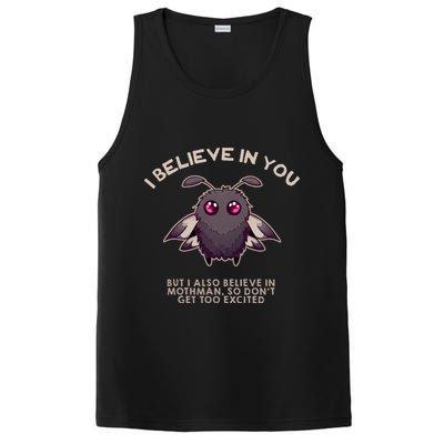 I Believe In You But I Also Believe In Mothman Funny Cryptid PosiCharge Competitor Tank