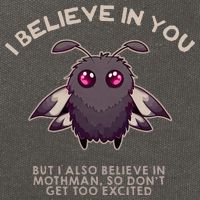 I Believe In You But I Also Believe In Mothman Funny Cryptid Cotton Canvas Backpack