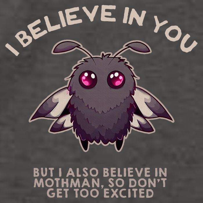 I Believe In You But I Also Believe In Mothman Funny Cryptid Vector Backpack