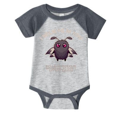 I Believe In You But I Also Believe In Mothman Funny Cryptid Infant Baby Jersey Bodysuit