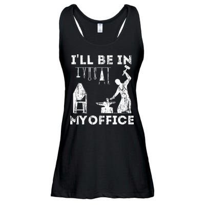 Ill Be In My Office Forging Blacksmith Forge Tools Ladies Essential Flowy Tank