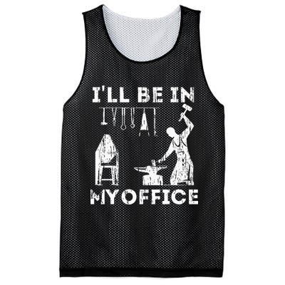 Ill Be In My Office Forging Blacksmith Forge Tools Mesh Reversible Basketball Jersey Tank