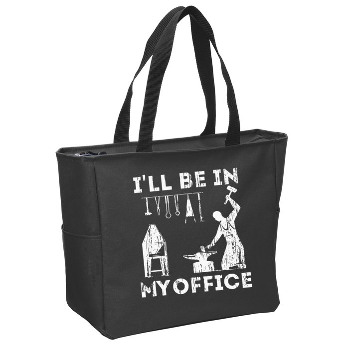 Ill Be In My Office Forging Blacksmith Forge Tools Zip Tote Bag
