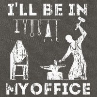 Ill Be In My Office Forging Blacksmith Forge Tools Cotton Canvas Backpack