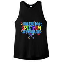 I Believe In A Spectrum Of Possibilities Retro Autism Bow Ladies PosiCharge Tri-Blend Wicking Tank