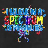 I Believe In A Spectrum Of Possibilities Retro Autism Bow Cool Comfort Performance Bucket Hat