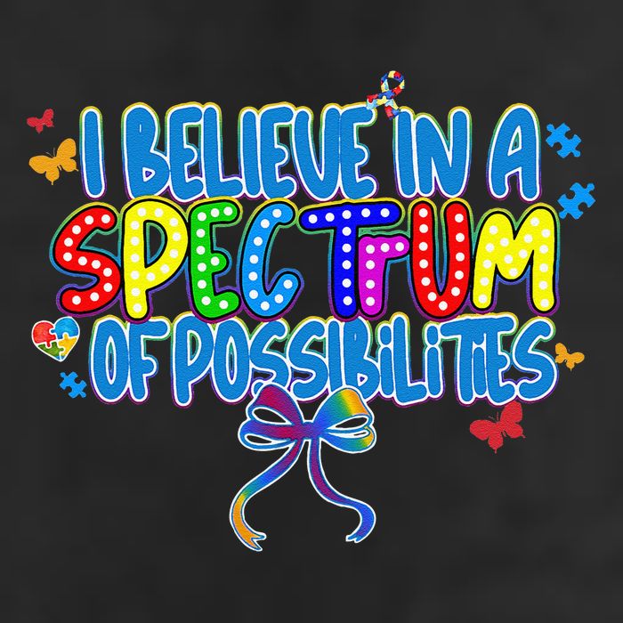 I Believe In A Spectrum Of Possibilities Retro Autism Bow Cool Comfort Performance Bucket Hat