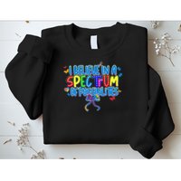 I Believe In A Spectrum Of Possibilities Retro Autism Bow Sweatshirt