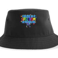 I Believe In A Spectrum Of Possibilities Retro Autism Bow Sustainable Bucket Hat