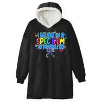 I Believe In A Spectrum Of Possibilities Retro Autism Bow Hooded Wearable Blanket
