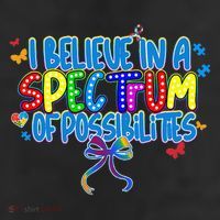 I Believe In A Spectrum Of Possibilities Retro Autism Bow Adult Drive Performance Visor