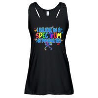 I Believe In A Spectrum Of Possibilities Retro Autism Bow Ladies Essential Flowy Tank