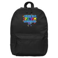 I Believe In A Spectrum Of Possibilities Retro Autism Bow 16 in Basic Backpack