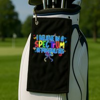 I Believe In A Spectrum Of Possibilities Retro Autism Bow Golf Towel