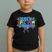 I Believe In A Spectrum Of Possibilities Retro Autism Bow Toddler T-Shirt