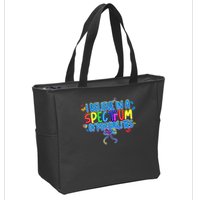 I Believe In A Spectrum Of Possibilities Retro Autism Bow Zip Tote Bag