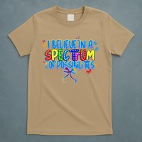 I Believe In A Spectrum Of Possibilities Retro Autism Bow T-Shirt