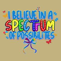 I Believe In A Spectrum Of Possibilities Retro Autism Bow Cooling Performance Long Sleeve Crew