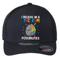 I Believe In Spectrum Possibilities Brain Autism Neurodiversity Autism Support Flexfit Unipanel Trucker Cap