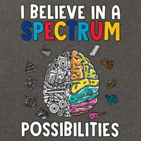 I Believe In Spectrum Possibilities Brain Autism Neurodiversity Autism Support Cotton Canvas Backpack