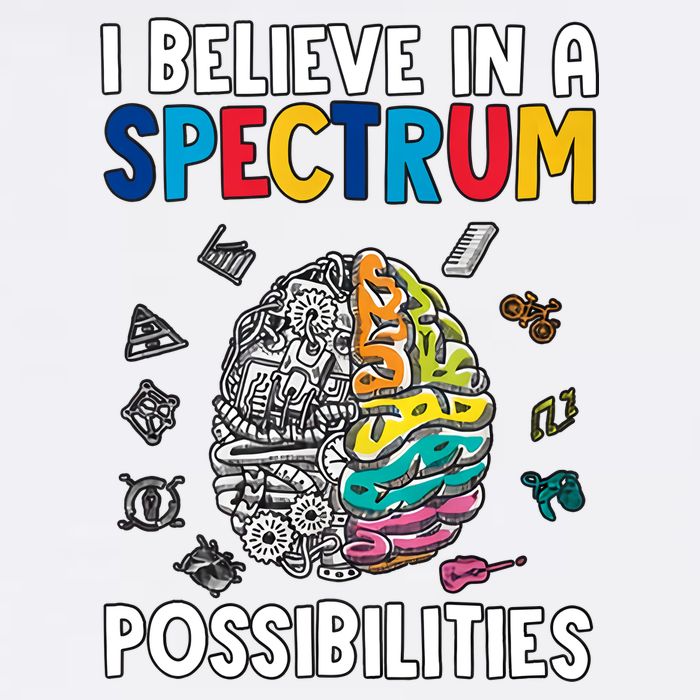 I Believe In Spectrum Possibilities Brain Autism Neurodiversity Autism Support Cool Comfort Performance Bucket Hat