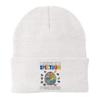 I Believe In Spectrum Possibilities Brain Autism Neurodiversity Autism Support Beanie