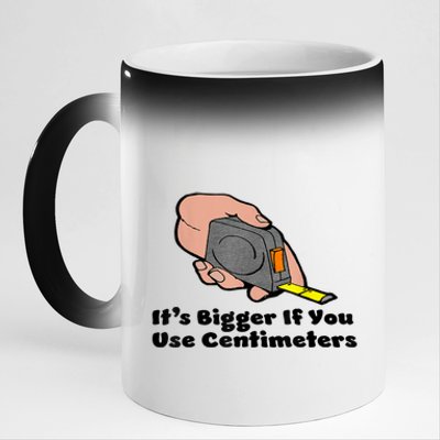 It's Bigger If You Use Centimeters Gift Tee 11oz Black Color Changing Mug