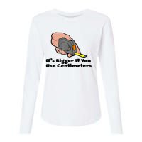 It's Bigger If You Use Centimeters Gift Tee Womens Cotton Relaxed Long Sleeve T-Shirt