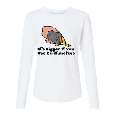 It's Bigger If You Use Centimeters Gift Tee Womens Cotton Relaxed Long Sleeve T-Shirt