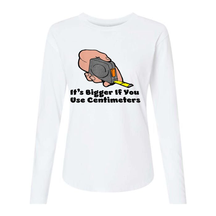 It's Bigger If You Use Centimeters Gift Tee Womens Cotton Relaxed Long Sleeve T-Shirt