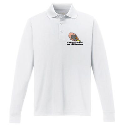 It's Bigger If You Use Centimeters Gift Tee Performance Long Sleeve Polo