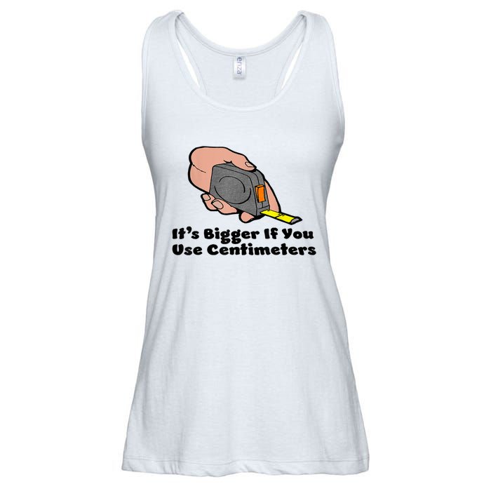 It's Bigger If You Use Centimeters Gift Tee Ladies Essential Flowy Tank