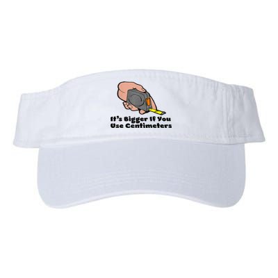 It's Bigger If You Use Centimeters Gift Tee Valucap Bio-Washed Visor