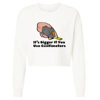 It's Bigger If You Use Centimeters Gift Tee Cropped Pullover Crew