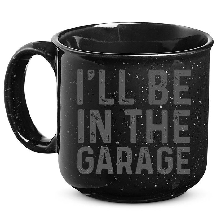 I'll Be in The Garage Mechanic Dad Joke Handyman Grandpa Fun 15oz Campfire Ceramic Mug