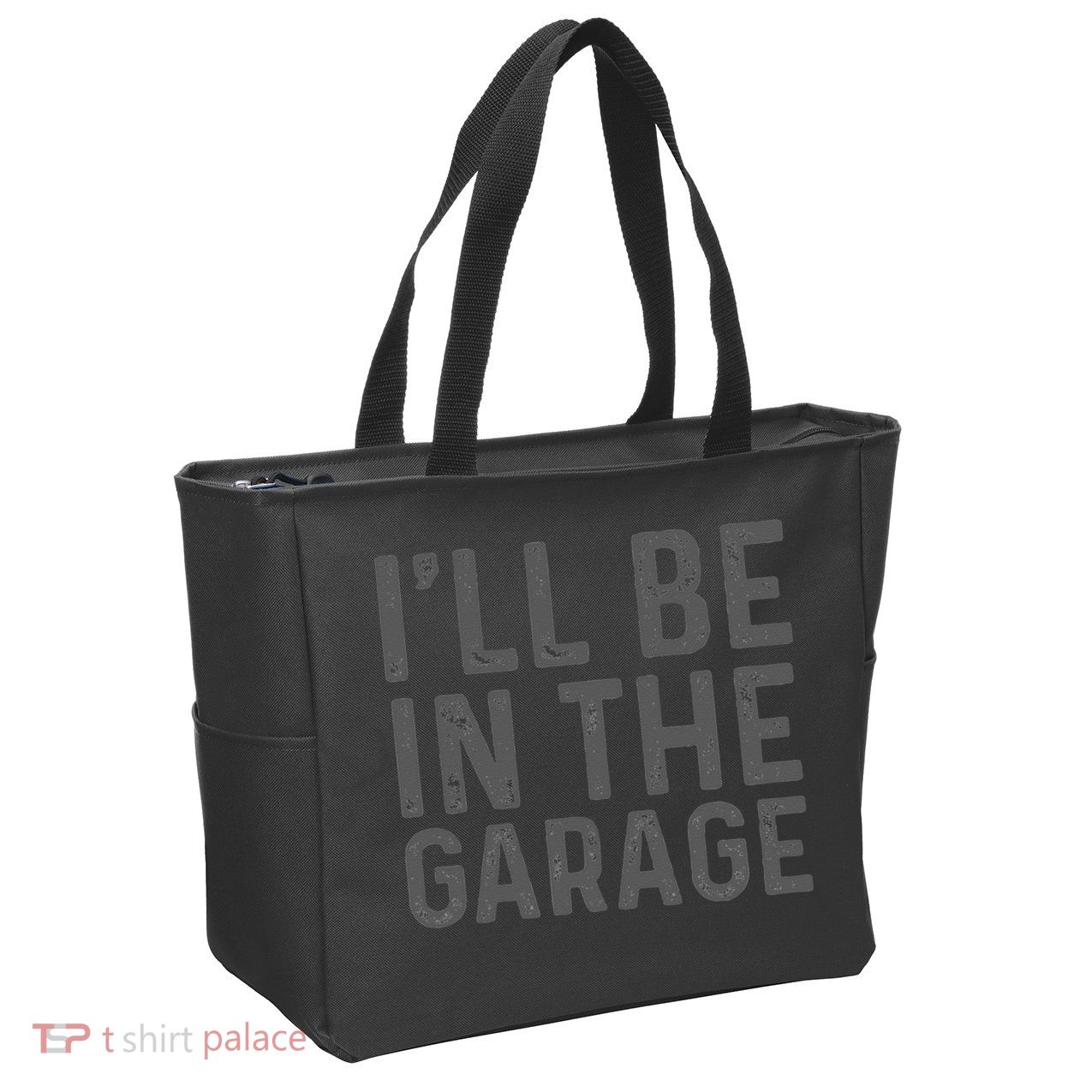 I'll Be in The Garage Mechanic Dad Joke Handyman Grandpa Fun Zip Tote Bag
