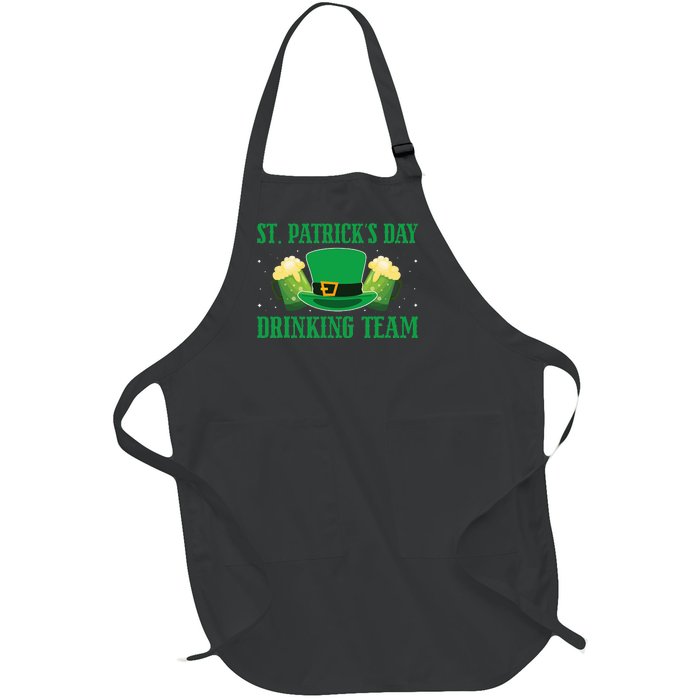 Irish Beer Ireland Flag St. Patricks Day Leprechaur Full-Length Apron With Pockets