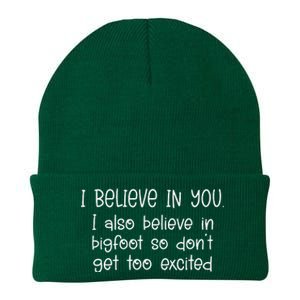 I Believe In You But I Also Believe In Bigfoot Knit Cap Winter Beanie