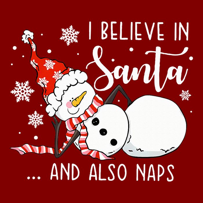 I Believe In Santa And Also Naps Full-Length Apron With Pockets