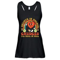 I Believe In Holding Grudges Ill Heal In Hell Rainbow Heart Ladies Essential Flowy Tank