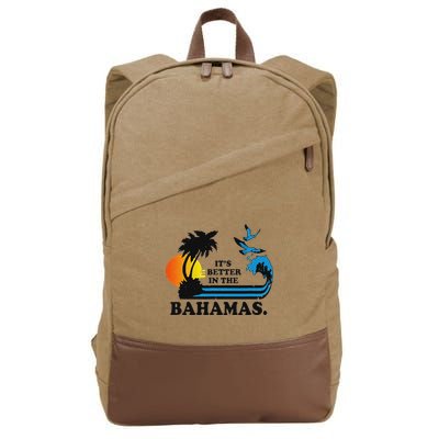ItS Better In The Bahamas Cotton Canvas Backpack
