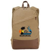 ItS Better In The Bahamas Cotton Canvas Backpack