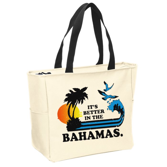 ItS Better In The Bahamas Zip Tote Bag