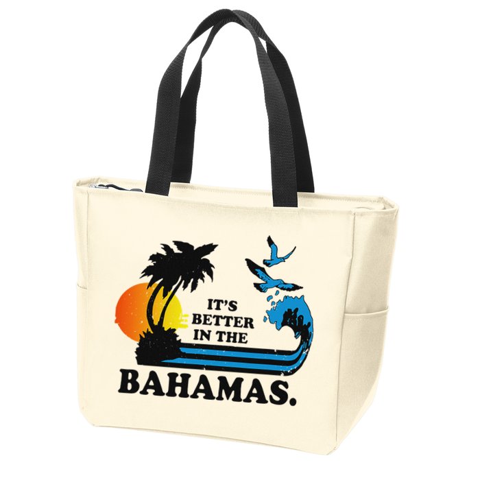 ItS Better In The Bahamas Zip Tote Bag