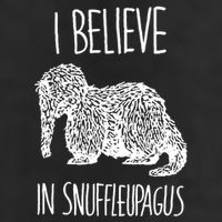 I Believe In Snuffleupagus 7 Panel Mesh Trucker Snapback Hat