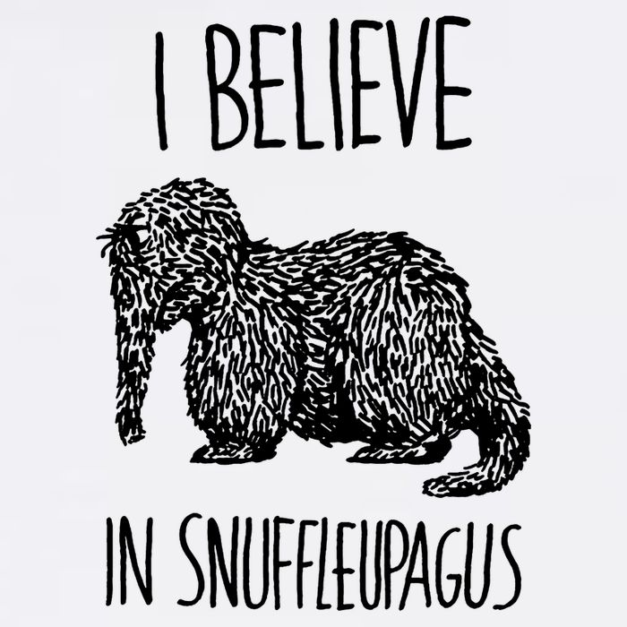 I Believe In Snuffleupagus Flat Bill Trucker Hat